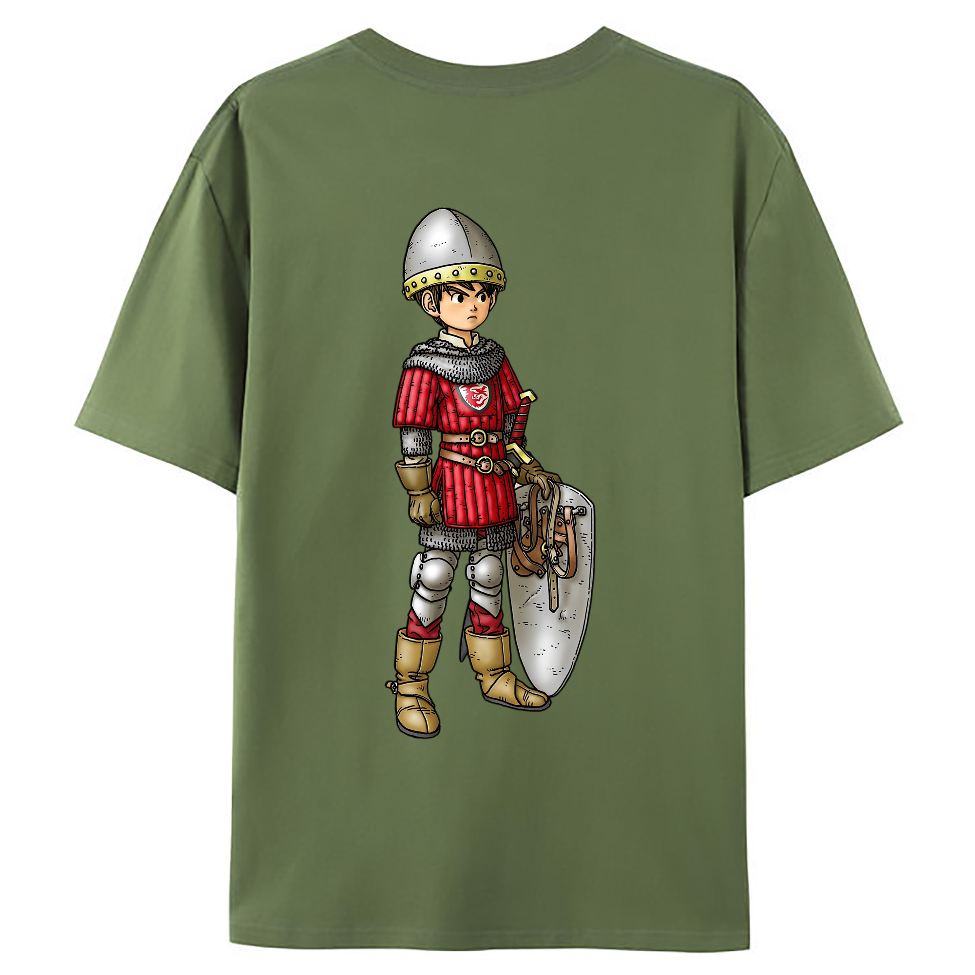 （画像用） ドラゴンクエスト Doragon Kuesuto Dragon Quest 綿100％ メンズ半袖Tシャツ（バックプリント） 通気性